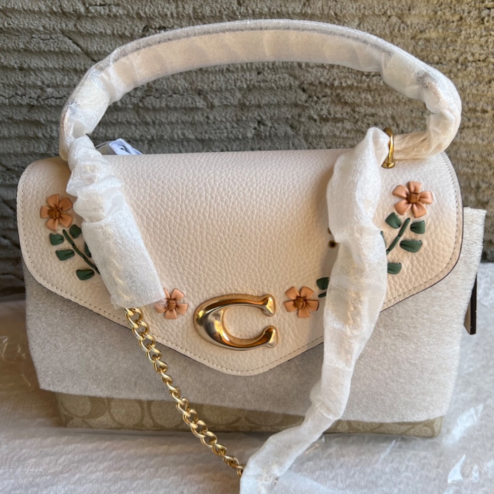 COACH GORGEOUS Tammie Bag In Signature Canvas Floral Whipstitch - Picture 8 of 12